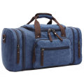 Bolsa de viaje de bolso de hombro amplio de lona azul oscuro